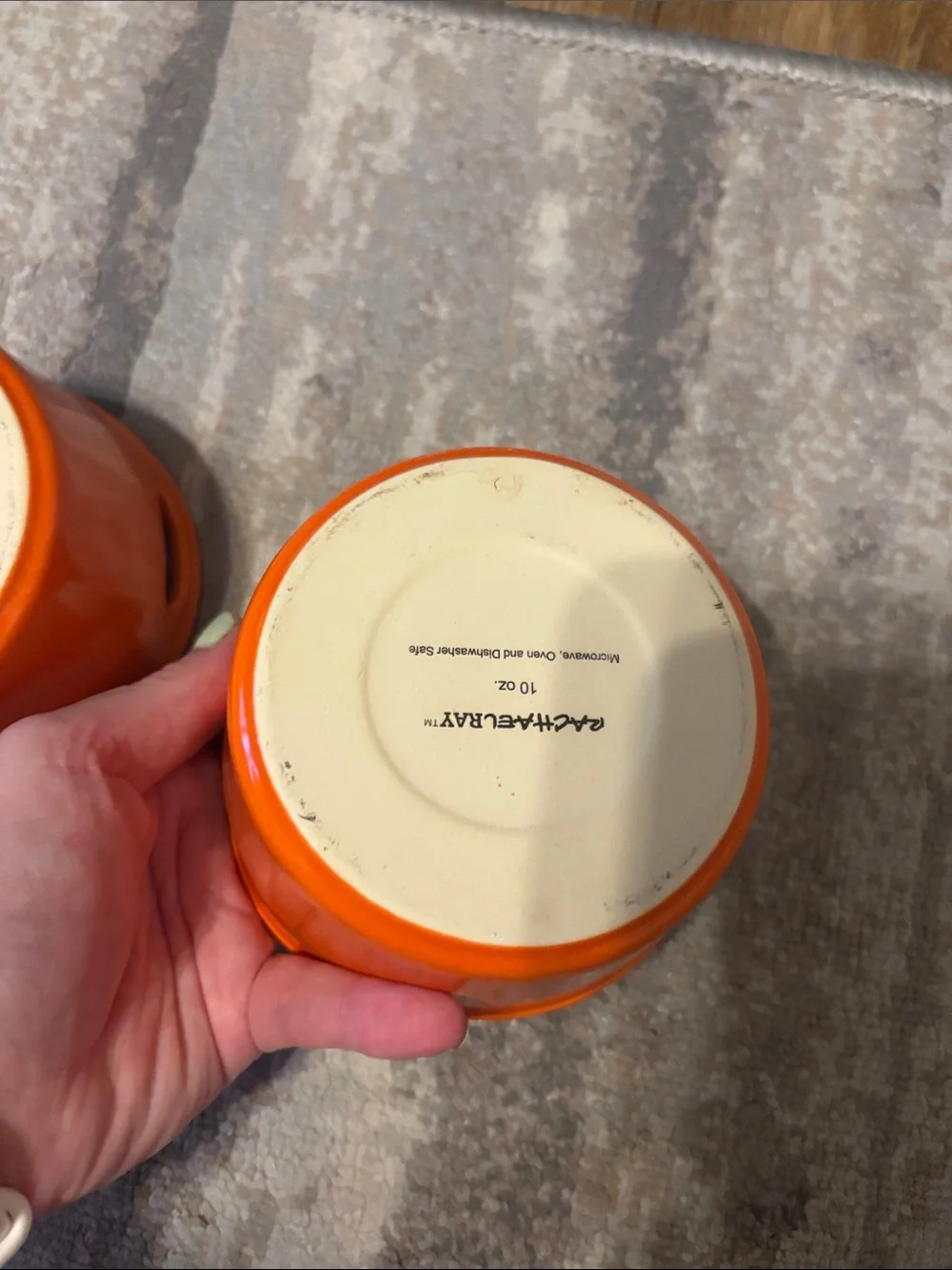Rachael Ray Bright Orange Ceramic Prep Bowls